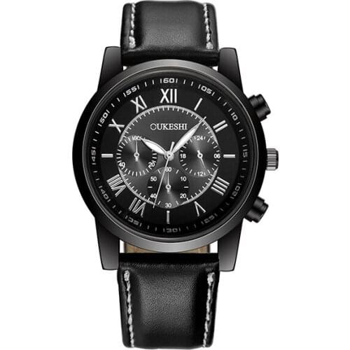 2021 Fashion Blue Glass Mens Belt Watch Fashion Quartz Mens Watch Student Boy Men Luxury Watch Simple Watch Pretty Watch