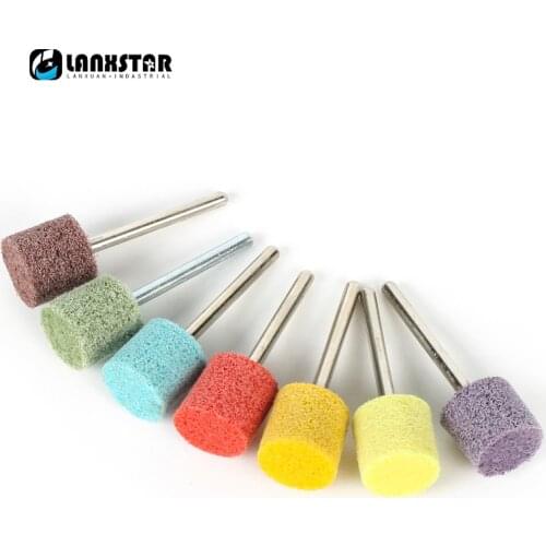 7PC High Durable Nylon Fibre Abrasive Head Point Non-woven Polishing Grinding Heads Dremel Hand Drill Rotay Tools Accessories