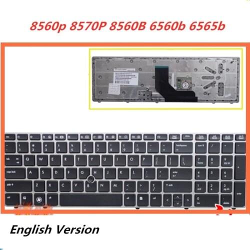 Laptop English Keyboard For HP EliteBook 8560p 8570P 8560B 6560b Notebook Replacement layout Keyboard