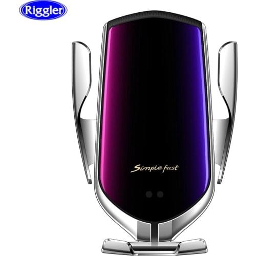 R2 Automatic Clamp Wireless Car Charge Mount for Huawei P30Pro Mate20Pro for Iphone XR XS MAX 8/8Plus Qi Fast Charge Car Holder