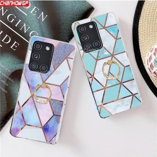 For Samsung Galaxy A51 A71 Case Soft Marble Ring Back Cover Phone Cases on For Samsung A51 A71 A 51 71 5G TPU Case Bumper Shell