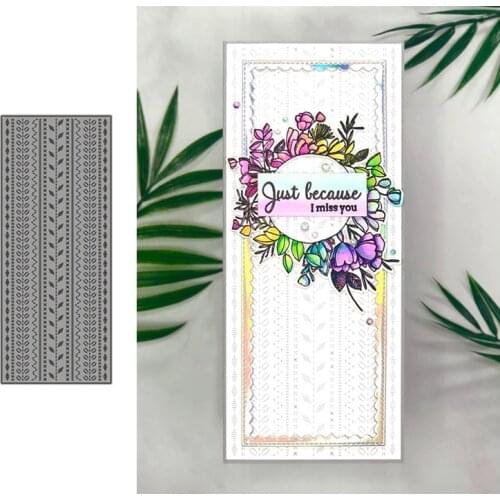 Long Rectangle Embossed Border Cutting Dies Stamps Dies Scrapbooking Mold Cut DIY Handmade Tools Craft Decoration New Metal Dies