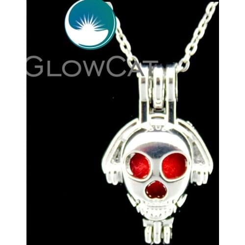 GLOWCAT L602 Gothic Musical Headphone Beads Locket Necklaces Making Aromatherapy Perfume Kids Gift Jewelry