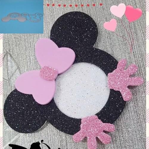 Exquisite Mouse head Metal cutting Mould DIY Paper embossed Photo clip Card