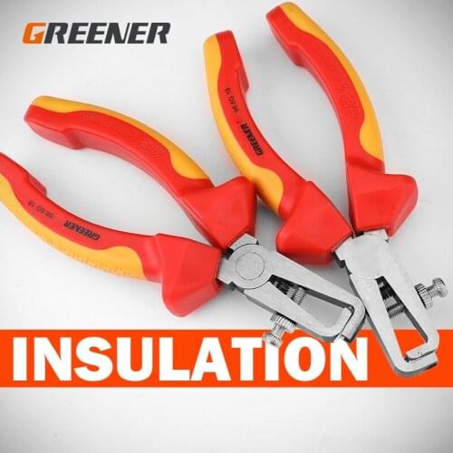 6" Wire Stripper Pliers Crimping Cable Cutter Carbon Steel VDE Insulated multi-function pliers Hand tools for electricians