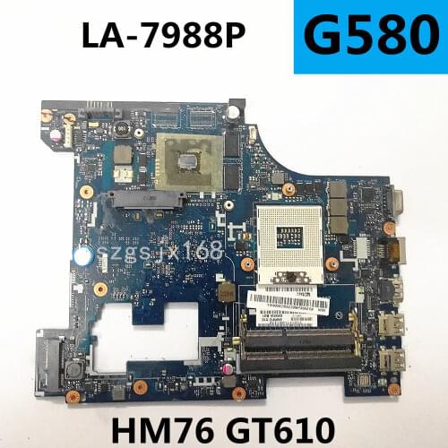 La-7988p is suitable for Lenovo G580 notebook motherboard HM76 GT610M 1G DDR3 QIWG6100%test work