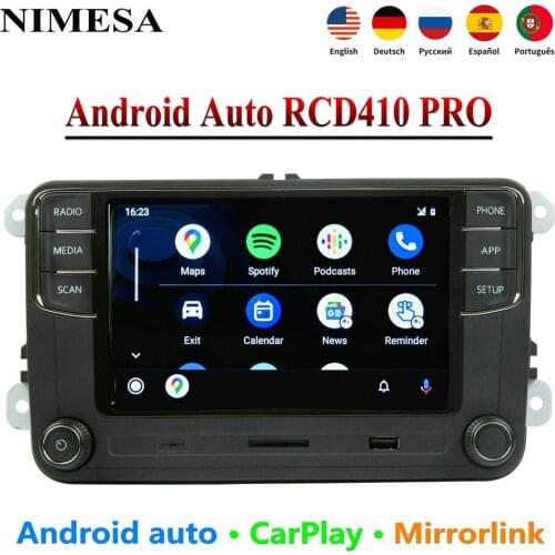 RCD410 PRO Android Auto Carplay New RCD330 RCD360 PRO MIB Car Radio for VW Polo Golf 5 6 Tiguan Jetta MK5 MK6 CC Passat B6 B7 T5