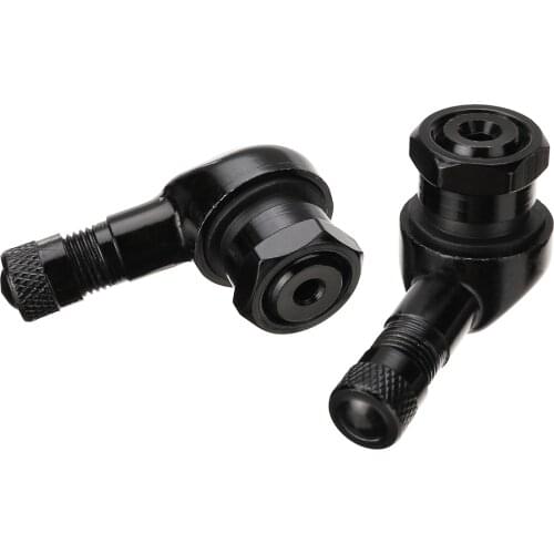 Mayitr 2pcs 90 Degree Angle CNC Aluminum Valve Stem Motorcycle Wheel Tire Tubeless Valve Stems for 10mm 11.3mm Rim Wheel Parts