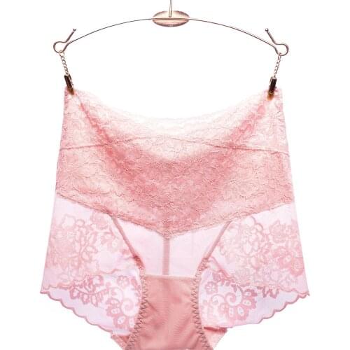 New Ladies Seamless Underwear High Waist Lace Underwear Lace Fight Receiving Belly Hips Ladies Briefs