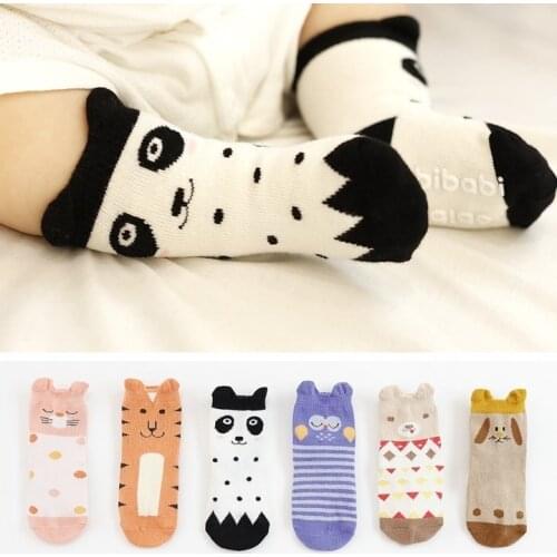 New!! 2019 Spring/Autumn Winter Baby Cartoon Star Cotton Socks Boys Girls Newborn Infant Toddler Anti-slip Floor Wear Quality
