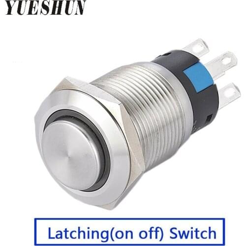 Wholesale 19mm Latching Light Switches Electrical Equipment High head LED Push Button Switch Ring type illuminated Switches