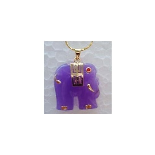 2PC purple jadeS Elephant Jewelry necklace\pendant 100% free shipping