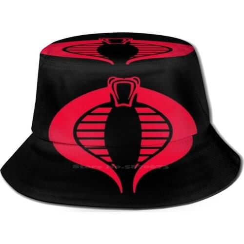 Insignia Flat Top Breathable Bucket Hats Command Commander Gi G I Joe Army Military Terrorist Organization Evil Corporation