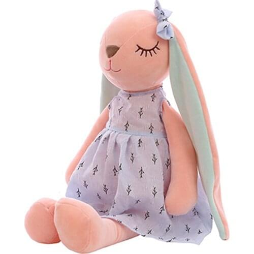 35cm Cute Cartoon Long Ears Rabbit Doll Baby Soft Plush Toys For Children Rabbit Sleeping Mate Stuffed Plush Animal Toys Infant