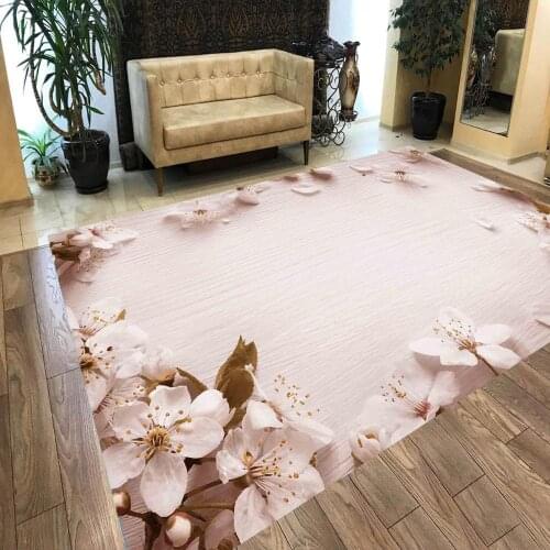 Flower Pattern Anti-Slip Floor Carpet, Teenagers Carpet Modern Rug,3d digital Printing Carpet,Turkish Carpet,Soft Rug