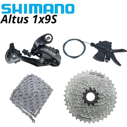 SHIMANO Altus M2000 M370 1x9 Speed Groupset MTB Mountain Bike Shift Lever Rear Dearilleur Cassette Chain 9V SGS 9s freewheel
