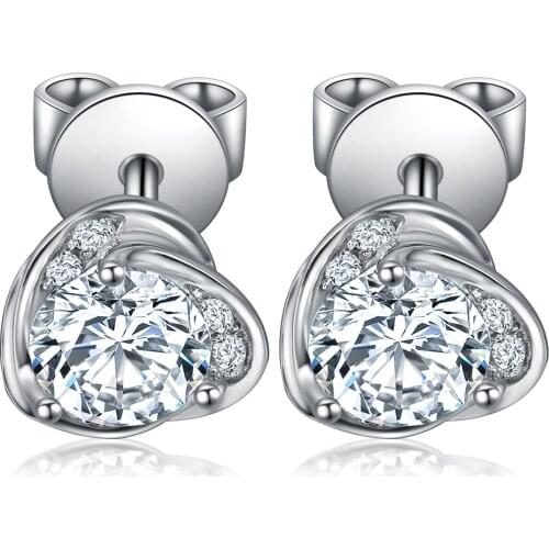Wholesale Manufacturer Direct Sale 0.5ct S925 Silver Moissanite Earring Stud Cheap Price Fashion Eear For Women