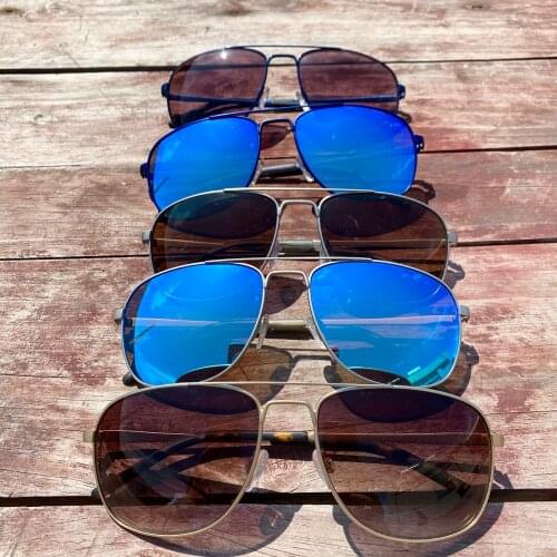 New Fashion Pilot Sunglasses Men Square Metal Sun Glasses Women Retro Sunglasses Vintage High Quality Eyewear