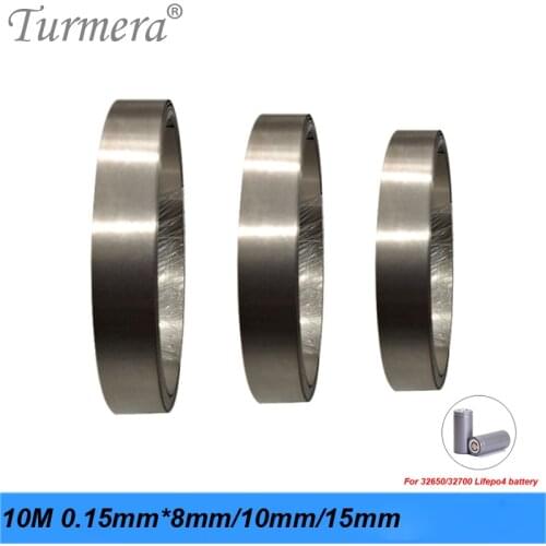 Turmera 10Meters 0.15mm Thickness 8mm 10mm 15m 32650 32700 Nickel 1P Nickel Belt for Spot Welding Mechine Soldering Battery Use