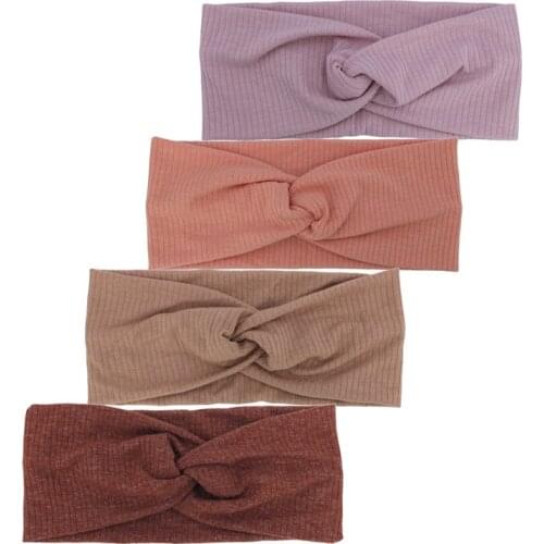 16 Pcs/Lot, Soft Fabric Twist Turban Headband, Baby Shower Gift, Girls Hair Accessories