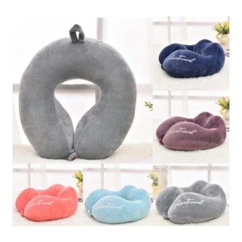 U-Shape Travel Pillow for Airplane Inflatable Neck Pillow Travel Accessories Comfortable Pillows for Sleep Home Textile