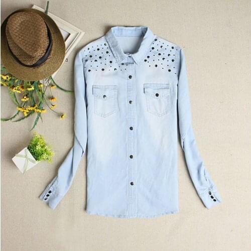 Yunting Light Blue Blouses