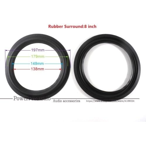 Brand New A Pair 2PCS/LOT 8 inch 8'' Repair Woofer / Bass Speaker Rubber Surrounds WL-178A Size 138 149 179 197mm
