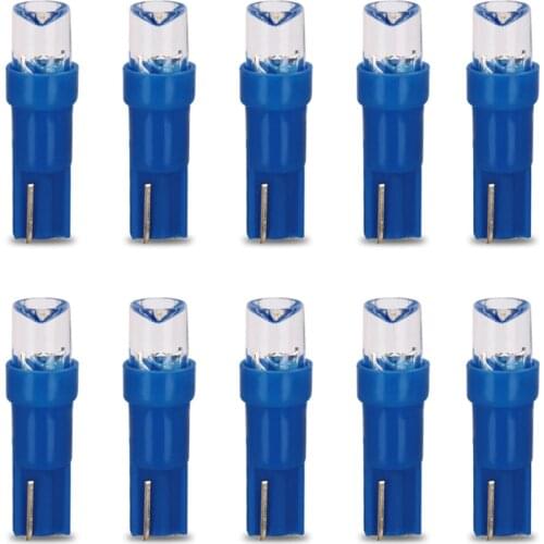 10PCS T5 LED Bulbs for Wedge Dashboard Instrument Lights 12V Car Truck Electric Vehicle Dashboard Light Indicator Car led Light