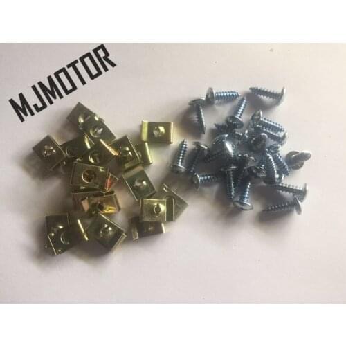 100pcs/set) M5 Screws and Fastener Body U clips for Chinese scooter Honda yamaha QJ Keeway Kymco ATV bike Plastic use part