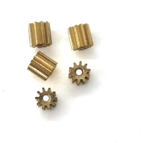 101A 0.2M Copper Pinion OD=2.4mm 10 Teeth 1mm Tight Fitting Thickness 2.5mm Precision Micro Gears 5pcs/Lot