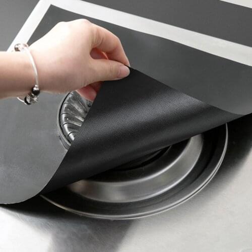 2/4PCS High Temperature Resistance Stove Protector Pad Cleaning Cover Oil-Proof Gas Stove Cooker Protectors Liner 27x27CM