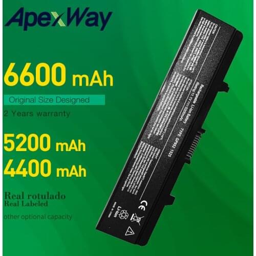 Apexway Laptop Battery for Dell GW240 297 M911G RN873 RU586 XR693 For Dell Inspiron 1525 1526 1545 Notebook Battery X284g 6Cells