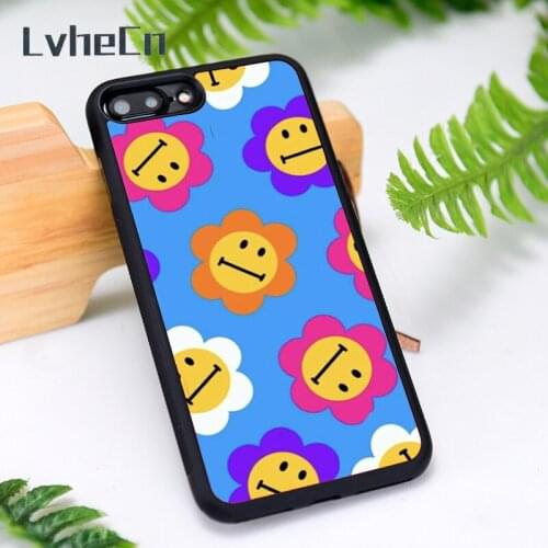 LvheCn Silicone Rubber Phone Case Cover for iPhone 6 6S 7 8 Plus X XS XR 11 12 Mini Pro Max Maybe Flowers