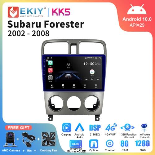 EKIY Android 10 Car Radio For Subaru Forester 2004-2008 Stereo GPS Navigation Carplay 4G WIFI DSP Multimedia Player Head Unit