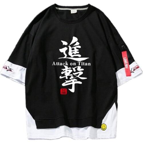 Japanese Anime T Shirt Scouting Legion Clothes Shingeki No Kyojin Tee Shirt Attack on Titan Giant Short-sleeve T-shir Men Women