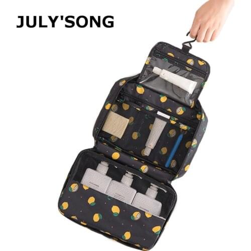 JULYS SONG Multifunctional Wash Toiletry Bag Waterproof Cosmetic Bag Large Capacity Travel Storage Bag Portable Make Up Case