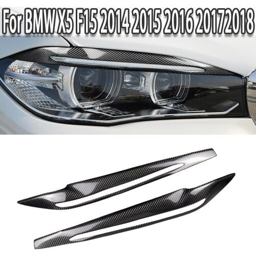 K-Car Front Headlight Eyebrows Eye Lids Protection Cover Headlamp Refit Sticker For BMW X5 F15 2014 2015 2016 2017 2018
