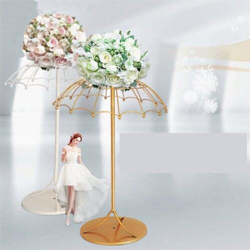 Creative Umbrella Iron Frame Wedding Welcome Area Ornament Road Cited Props for Party Table Decorations Supplies