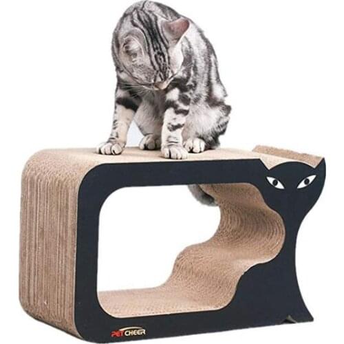 Square Cat Scratcher Fat Cat Bed Cardboard Paper High Quality Cat Toy Scratching Pad Attractive Lily
