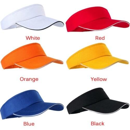 Men Cotton Cap Adjustable For Running Tennis Golf Hot Sale Unisex Empty Top Visor Cap Women Sunscreen Hats