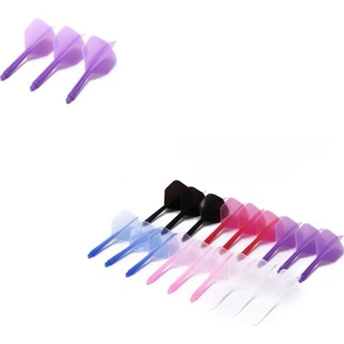 NEW 2019 Professional Durable Anti-fall 75mm Plastic Darts Flights Dart Flights 2BA Screw Soft In-one Dart Flight 3pcs