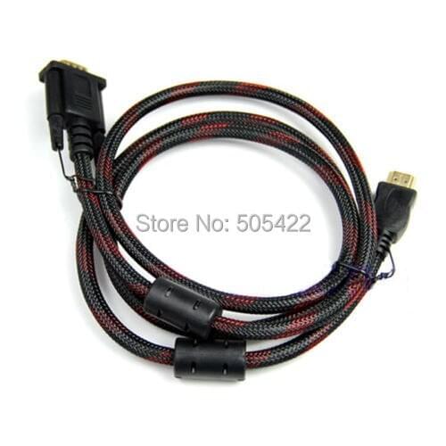 New HD 1080P HDMI Male to 15 Pin VGA Connector Adapter Converter Cable for HDTV
