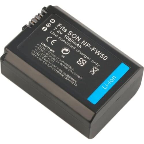 NP-FW50 NP FW50 7.4V 1080mah Battery Replacement for Sony Camera NEX-7 NEX-5N NEX-5R NEX-F3 NEX-3D Alpha A6500 A6300 Li-Ion Cell