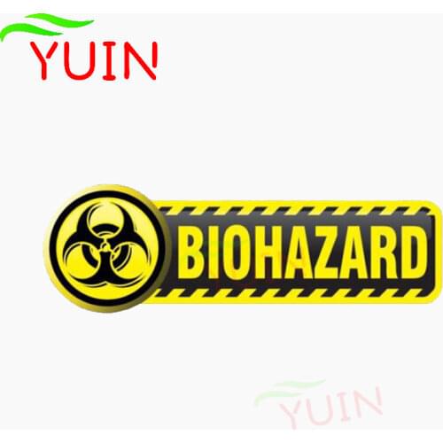 Personalized BIOHAZARD Sign Car Sticker Motorcycle Cars Accessories Bumper Graphic Decoration Waterproof Sunscreen Decal 12*4cm