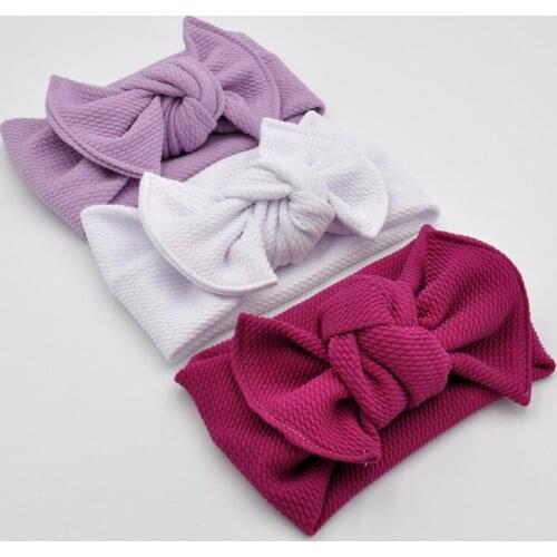 9pcs/lot Messy Bow Headwarp Knot Bow Hair Band For Baby Infant Hair Accessory