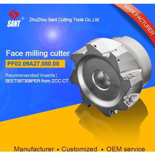 Applicable inserts FMP02-080-A27-SE09-08 indexable milling tools face milling cutter PF02.09A27.080.08