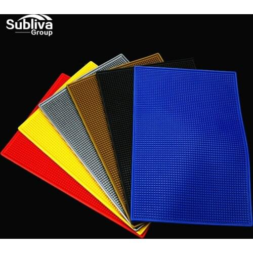 Rubber Service Bar Mat Heavy Duty Home Bar and Rubber Drip Mats Cocktail Bartender Tea Cup Mug Set Waterproof Kitchen Placemat