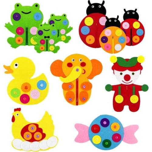 Hand Zipper Button Teaching Kindergarten Manual Diy Weave Cloth Early Learning Education Toys Montessori Teaching Math Toys