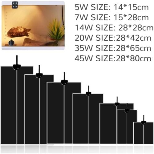 New 5-45W Terrarium Reptiles Heat Mat Climbing Pet Heating Warm Pads Adjustable Temperature Controller Mats Reptiles Supplies