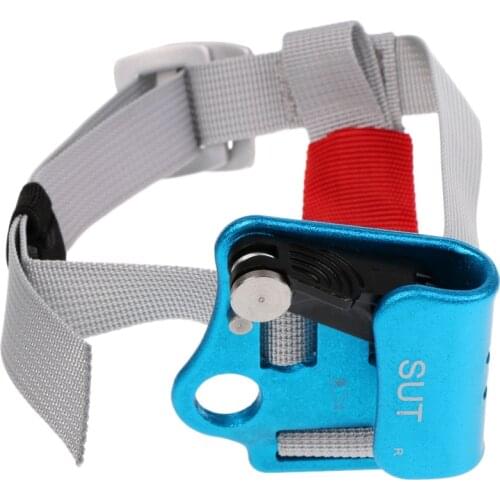 Outdoor Blue/Gold Right/Left Foot Ascender Riser Rock Climbing Mountaineering Equipment Gear Safety Survival Camping Accessory